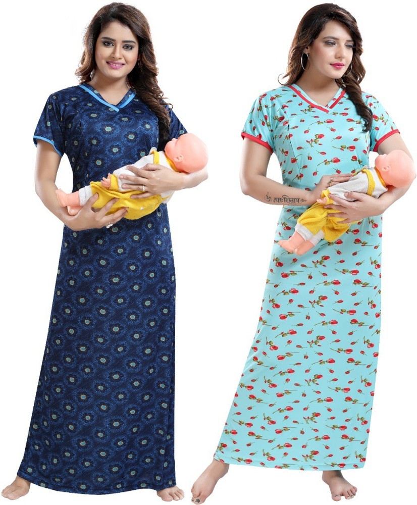 Maternity and Nursing Pyjamas with floral print order online