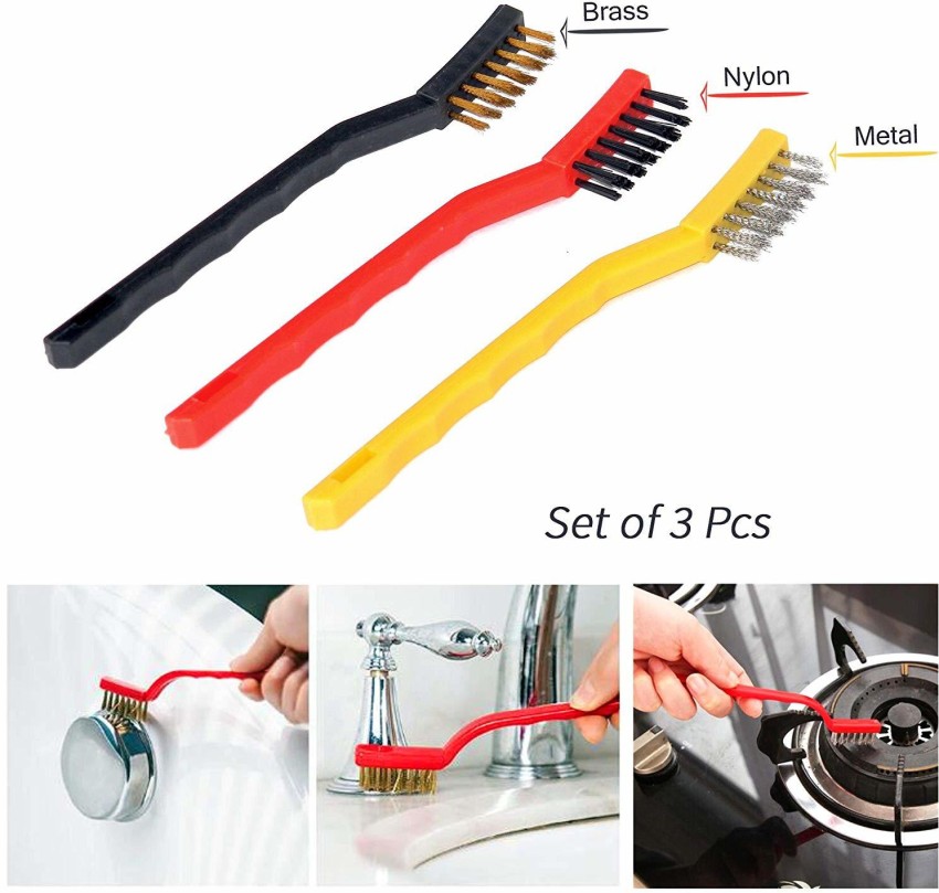 Kitchen brushes cleaning gap brush wire brush set three-piece