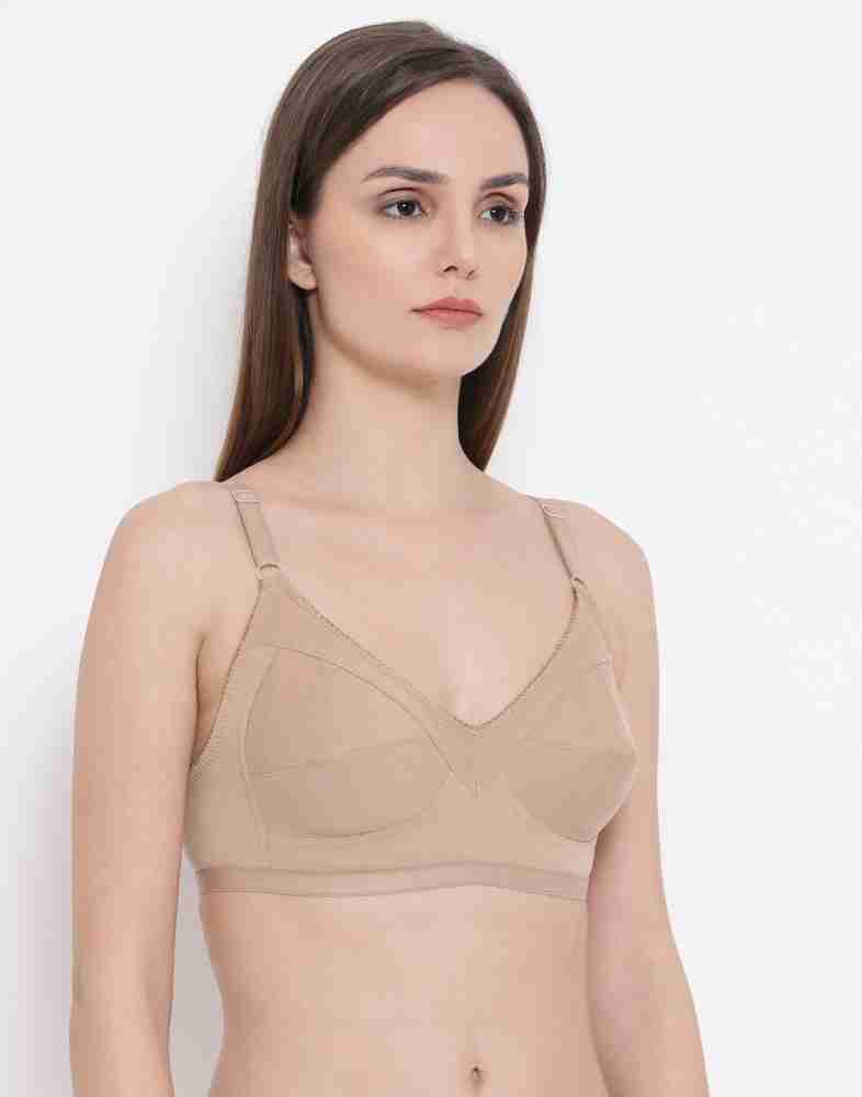 Buy Clovia Beige Solid Lace Full Coverage Bra Online at Best