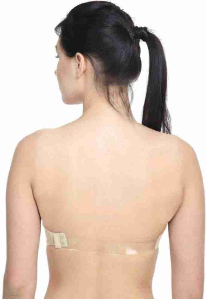 Flicarts Women's Lightly Padded Transparent Strapless Backless