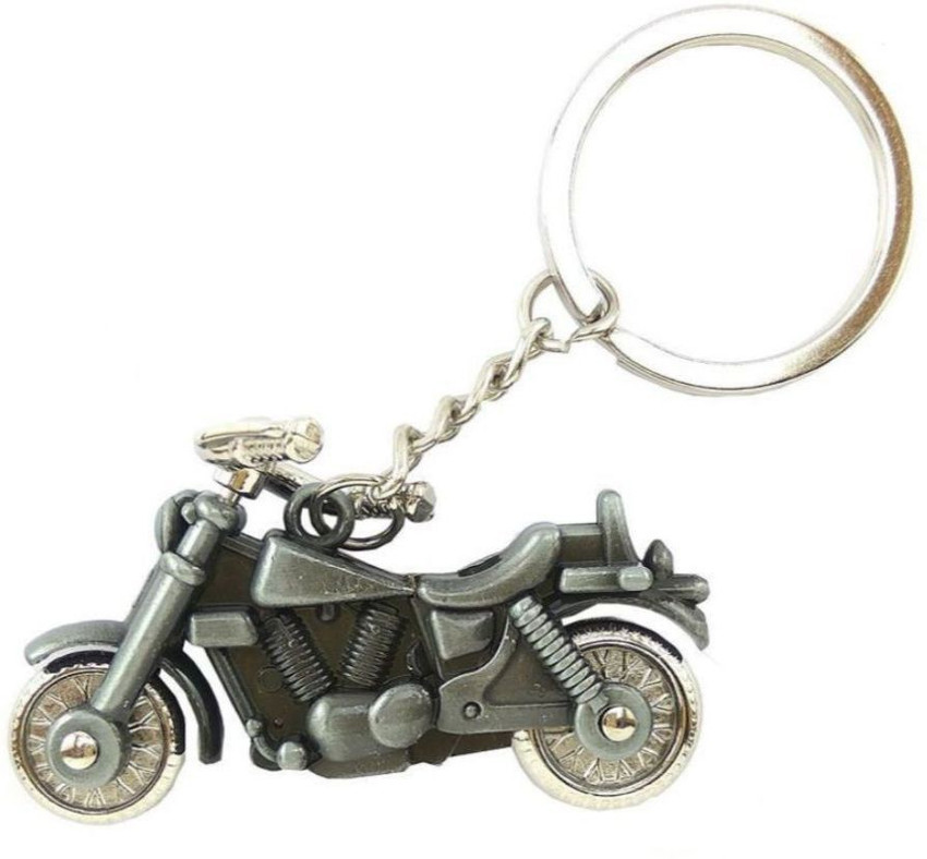 Metal outlet bike keychain