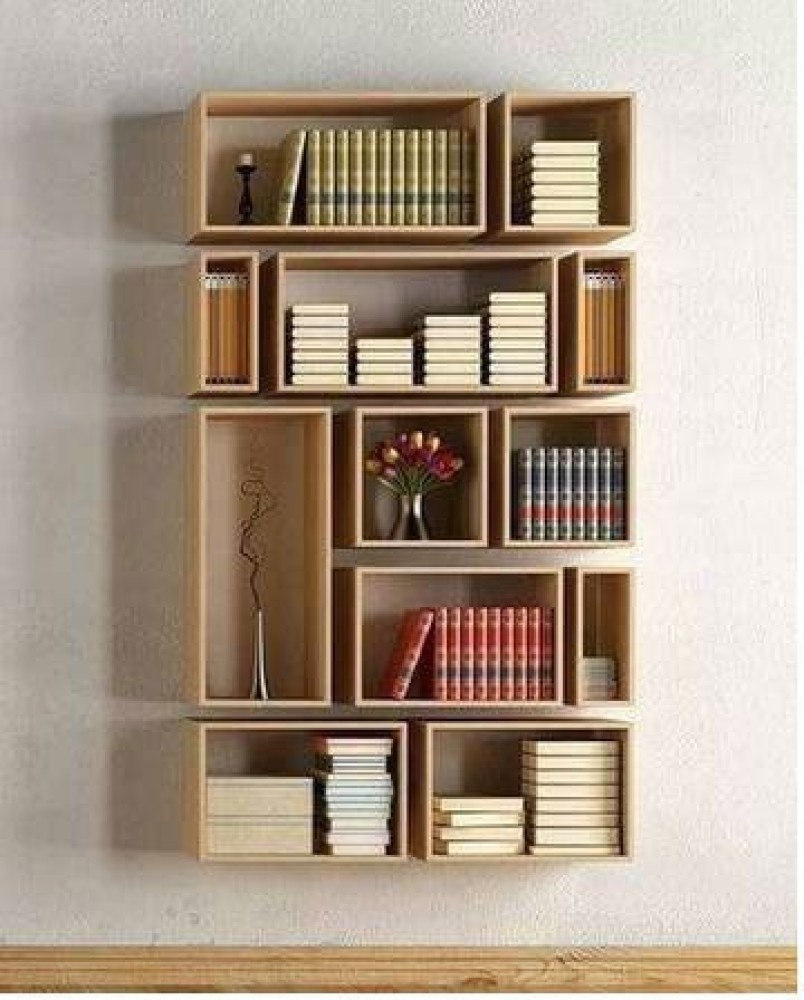 Wood bookcase online shelves