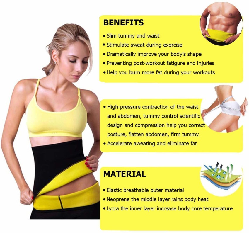 Buy Hot Shapers Weight Loss Slimming Belt for Men & Women, Black Online at  Low Prices in India 