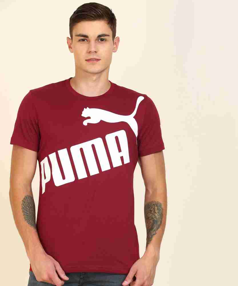 Burgundy puma t on sale shirt