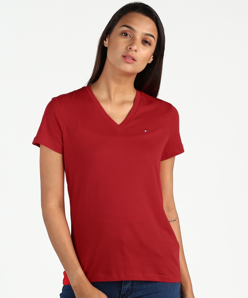 V Neck Red Tshirts - Buy V Neck Red Tshirts online in India