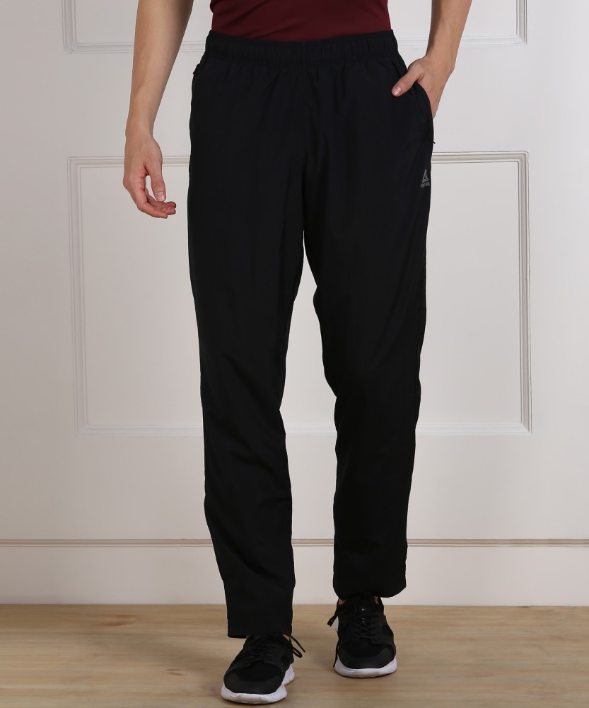 REEBOK Solid Men Black Track Pants - Buy REEBOK Solid Men Black Track Pants  Online at Best Prices in India