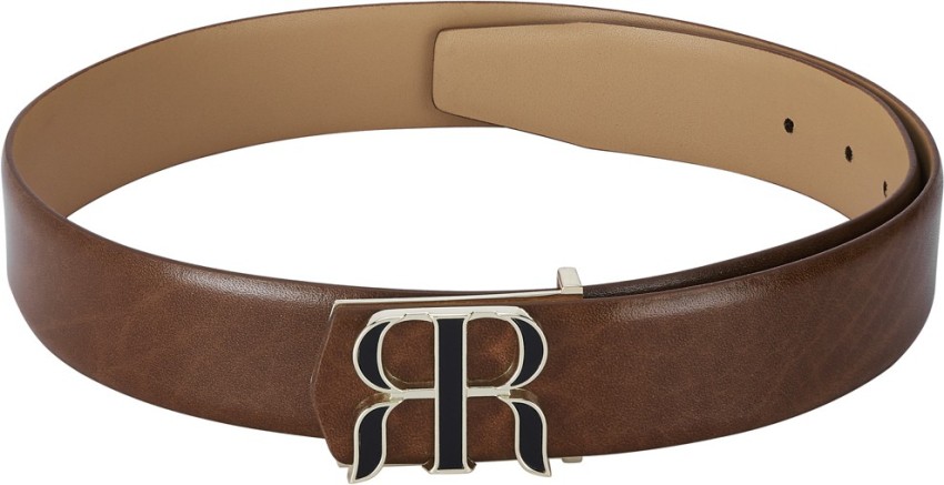 Buy Men Brown Textured Leather Belt Online - 673775