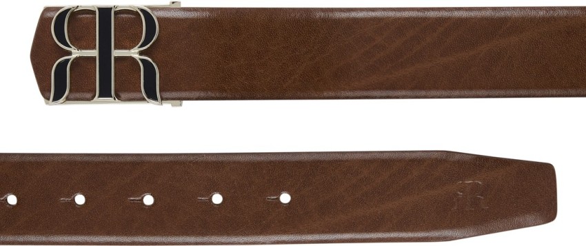 Buy Men Brown Textured Leather Belt Online - 673775