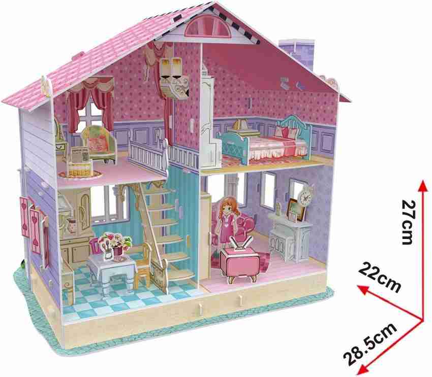 Webby Dream Cottage 3D Puzzle Dollhouse with Furniture Dream