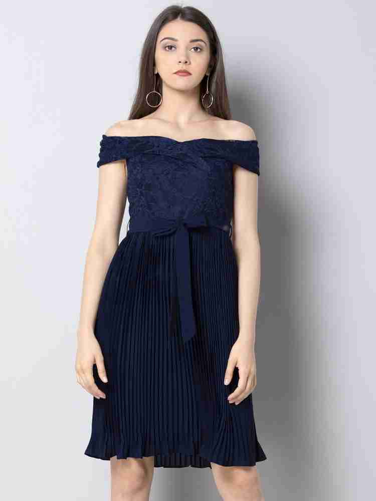 FABALLEY Women A line Blue Dress Buy FABALLEY Women A line Blue Dress Online at Best Prices in India Flipkart