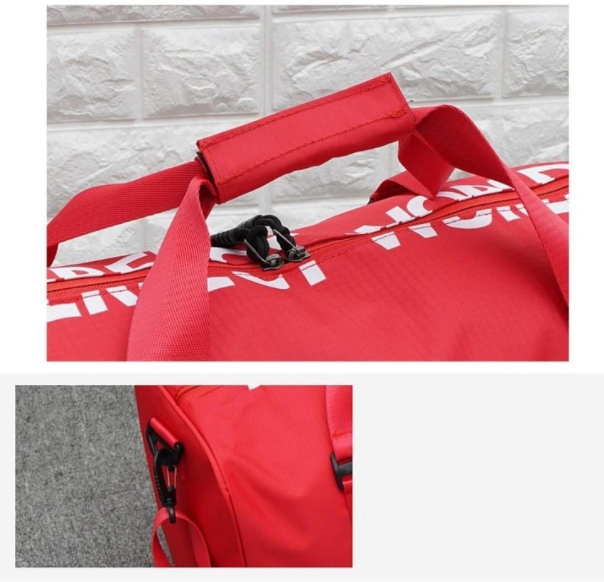 Supreme gym bag or traveling with the pocket for shoes red price in UAE,  UAE
