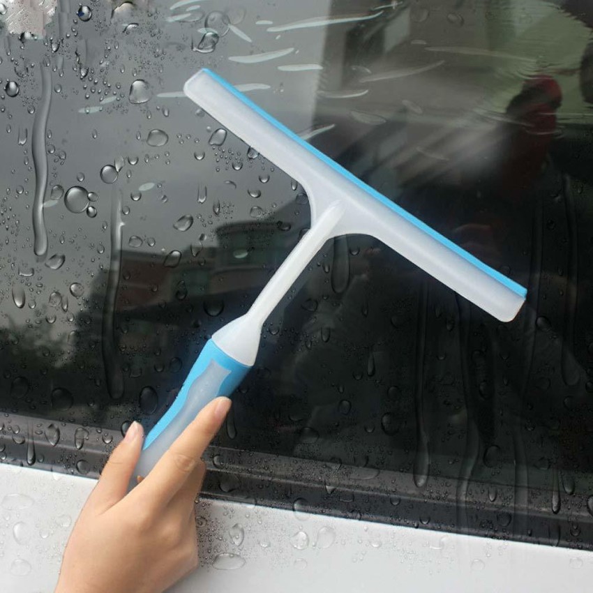 1pc White Silicone Water Blade, Glass & Mirror Cleaner, Kitchen Countertop  Squeegee, Tile Cleaner