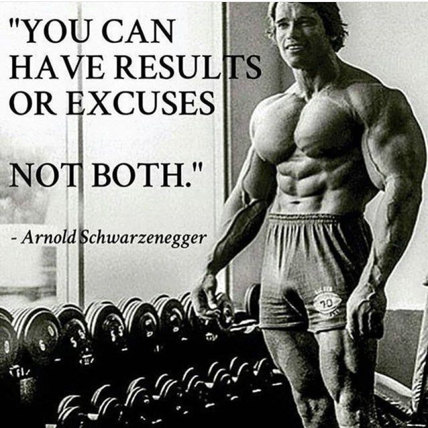 Arnold Schwarzenegger Motivational Poster - Body Building Inspirational  Quote