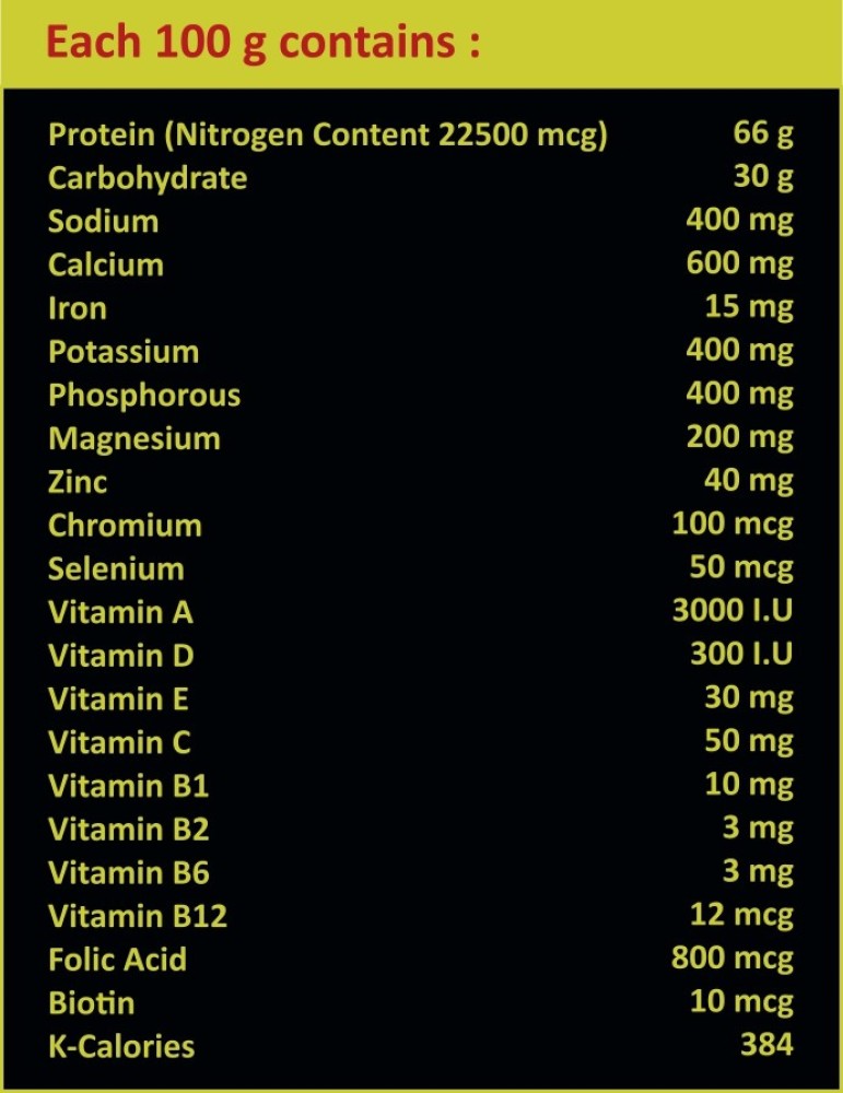 DR.Ethix Gym Body Protein Powder Nutrition Supplement 500g, Pack