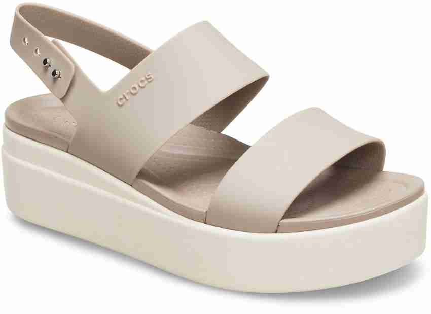 Cream low wedge outlet sandals