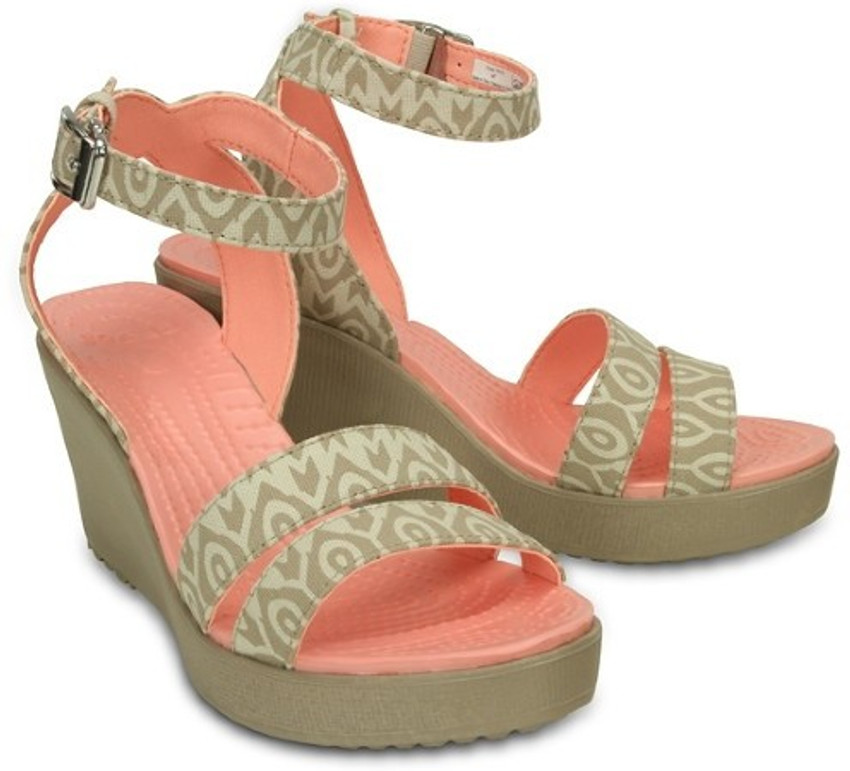 CROCS Leigh Graphic Wedge W Women Wedges Buy Stucco Tumbleweed Color CROCS Leigh Graphic Wedge W Women Wedges Online at Best Price Shop Online for Footwears in India Flipkart