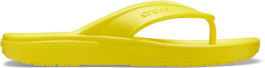 Yellow croc flip on sale flops