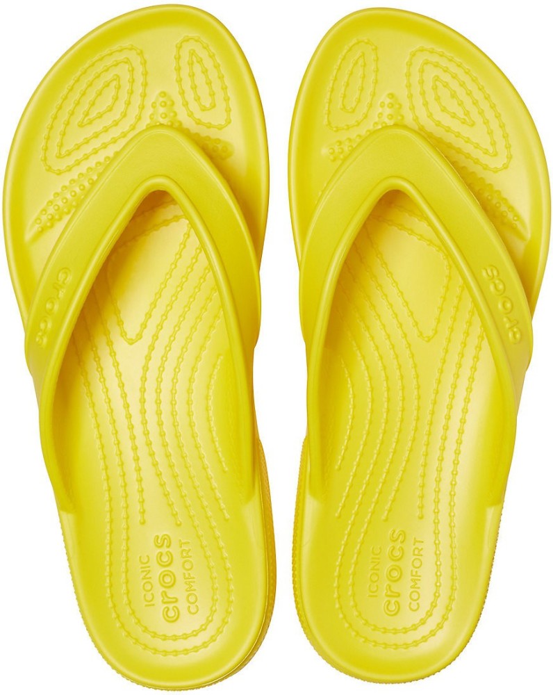 CROCS Men Classic Flip Flops - Buy Yellow Color CROCS Men Classic Flip  Flops Online at Best Price - Shop Online for Footwears in India