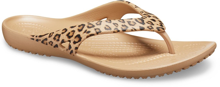 Crocs leopard print flip clearance flop