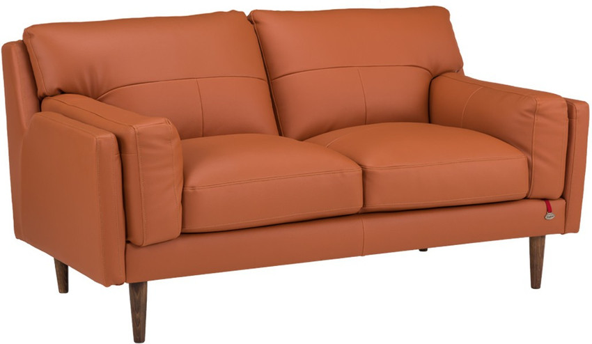Durian Lorraine Orange Leatherette 2 Seater Sofa Price in India