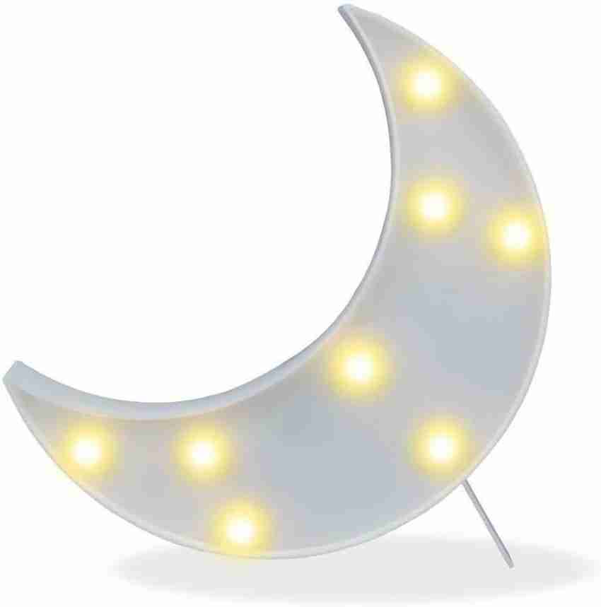  Vicila LED Moon Shaped Marquee Signs, Light Up Moon Night Lights  Battery Operated Crescent Moon Lamp for Bedroom, Christmas, Birthday Party  Decor-Moon(White) : Home & Kitchen
