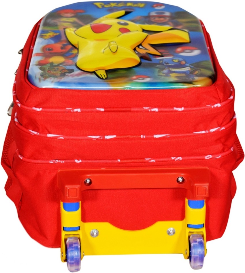 D Paradise Kid's Polyester 3D Disney Print Pokemon (Pikachu) Rolling  Luggage Trolley Bag with Wheels ( 16-inch) Waterproof Trolley - Trolley 