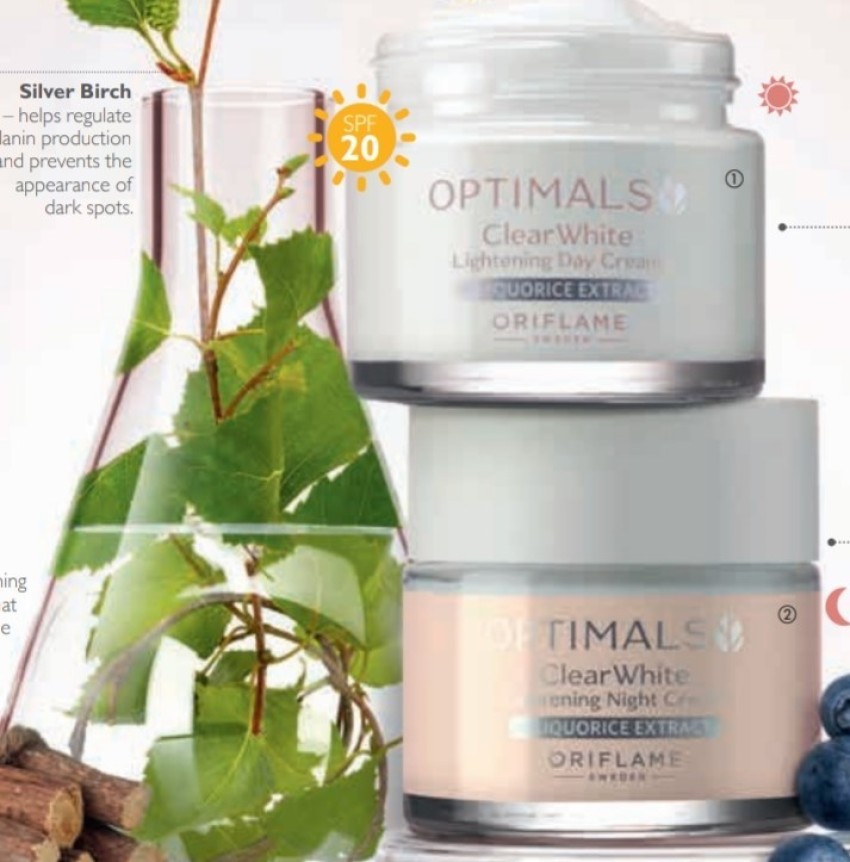 Oriflame Sweden Optimals Clear White Lightening Day and Night