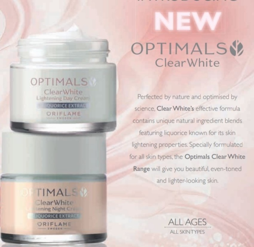 Oriflame Sweden Optimals Clear White Lightening Day and Night