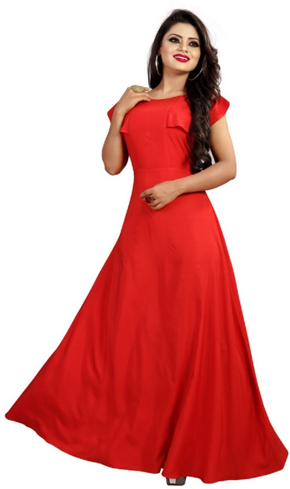 MH fashion Women Gown Blue Dress  Buy MH fashion Women Gown Blue Dress  Online at Best Prices in India  Flipkartcom