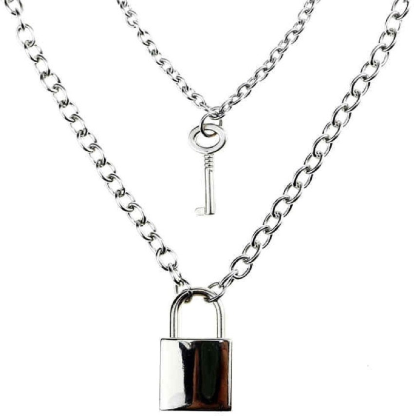 Local Pitara Big Lock Chain Necklace Stainless Steel Necklace