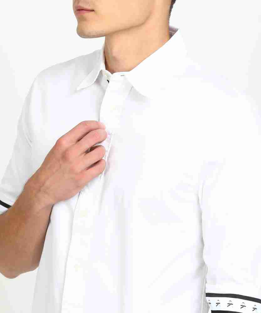 Calvin Klein Jeans Men Solid Casual White Shirt - Buy Calvin Klein