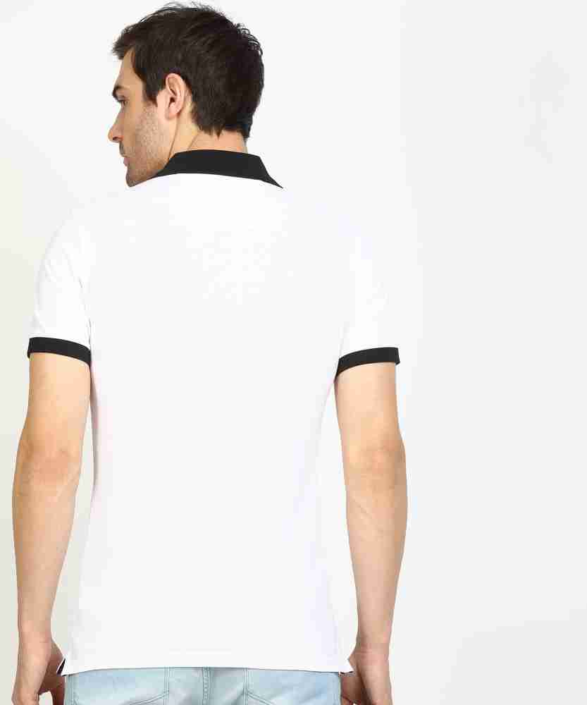 Calvin Klein Jeans Solid Men Polo Neck White T-Shirt - Buy Calvin