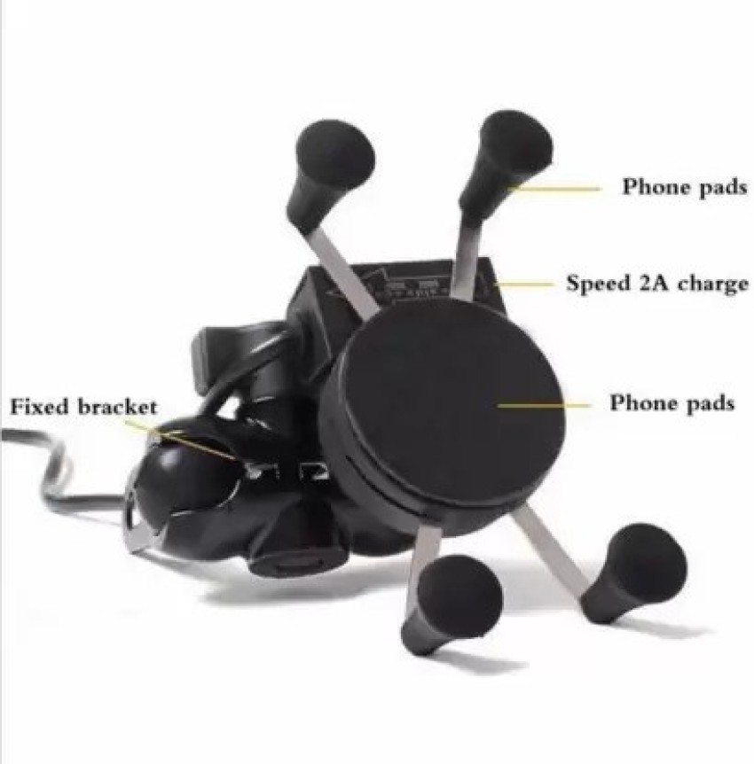 Olsic Mobile Holder with USB Charger(Black)-818 2.1 A Bike Mobile Charger  Price in India - Buy Olsic Mobile Holder with USB Charger(Black)-818 2.1 A  Bike Mobile Charger online at