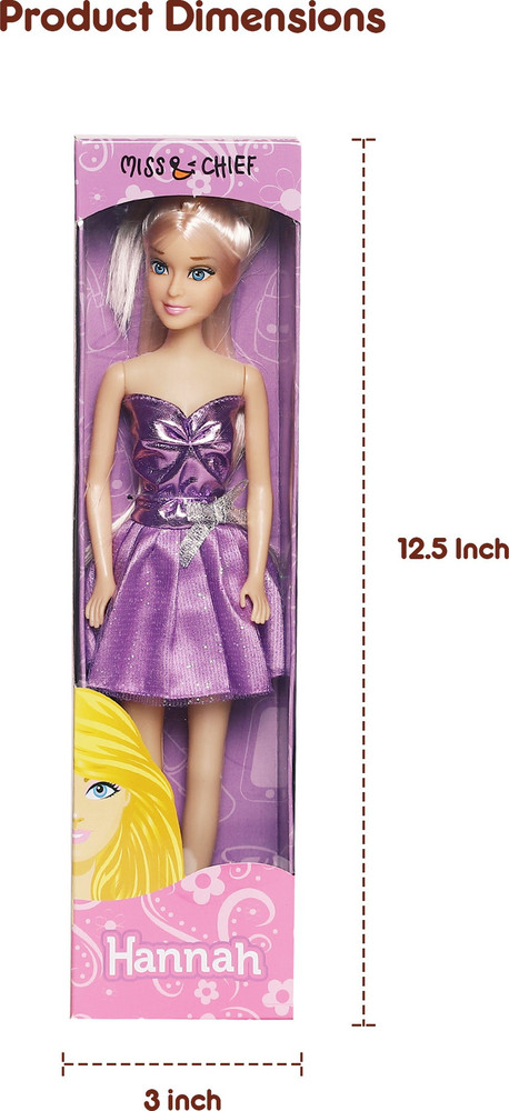 Barbie with purple clearance dress
