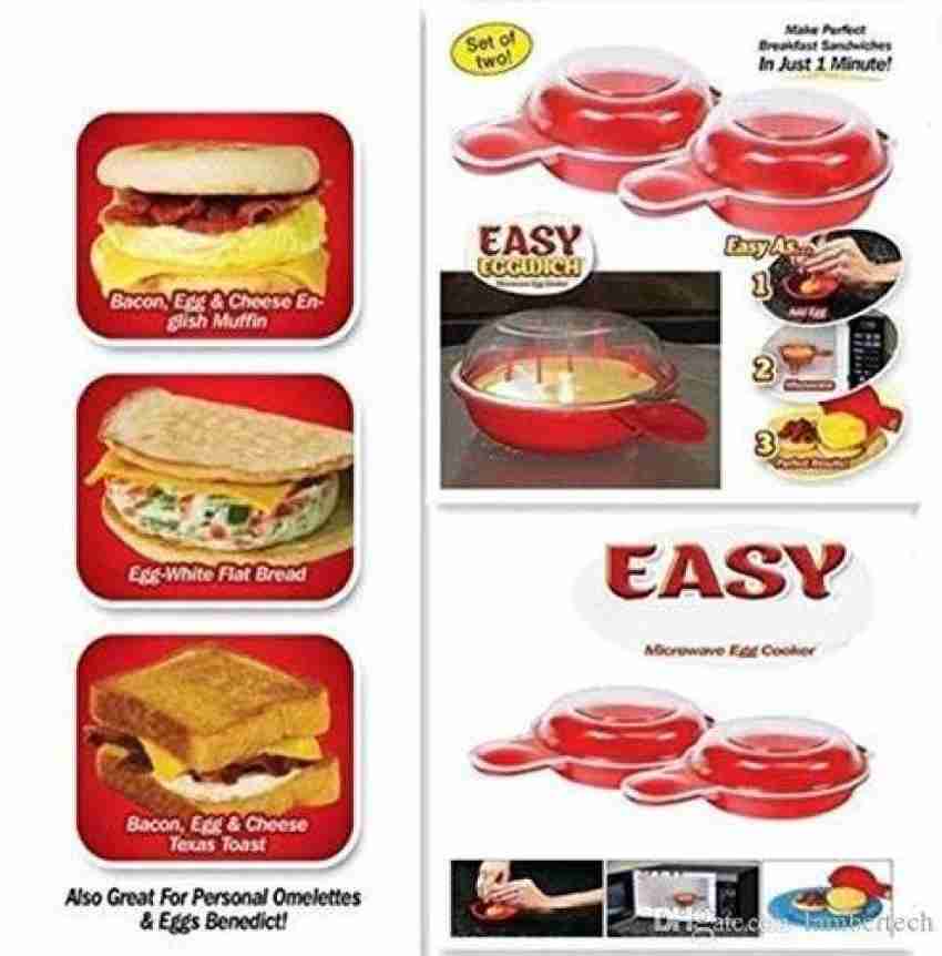 New Pack of 2 Easy Eggwich Microwave Egg Cooker Breakfast Sandwiches Recipes