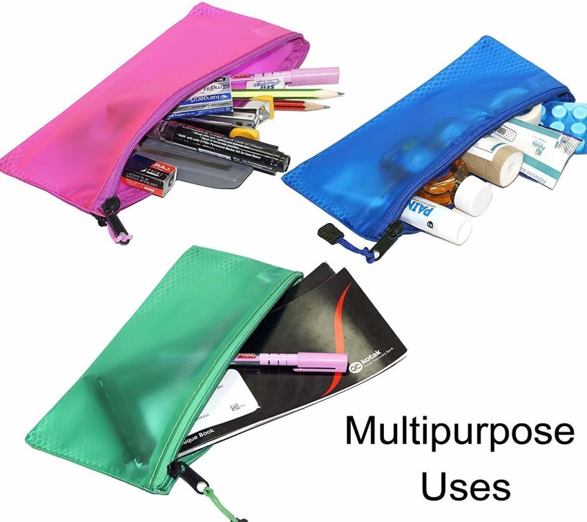 Multicolor Polyester Single Zipper Pouches, For Storage Pencil at Rs  80/piece in Chennai