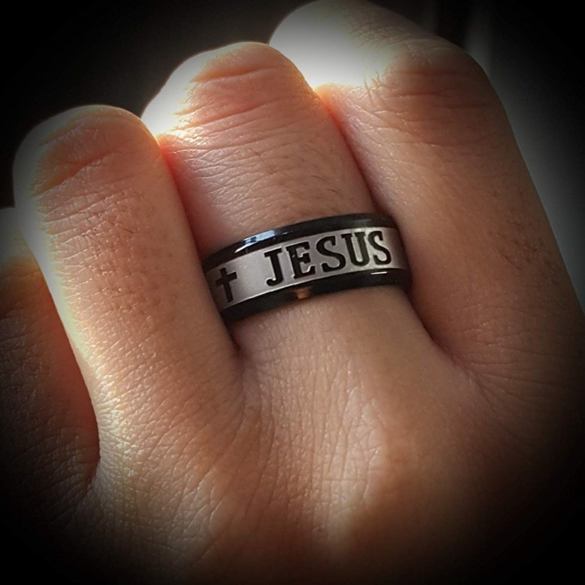 Jesus sale ring silver