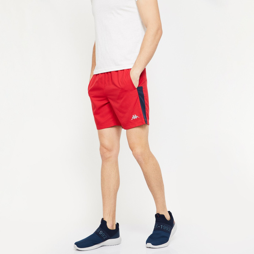 Kappa Solid Men Red Blue Sports Shorts Buy Kappa Solid Men Red