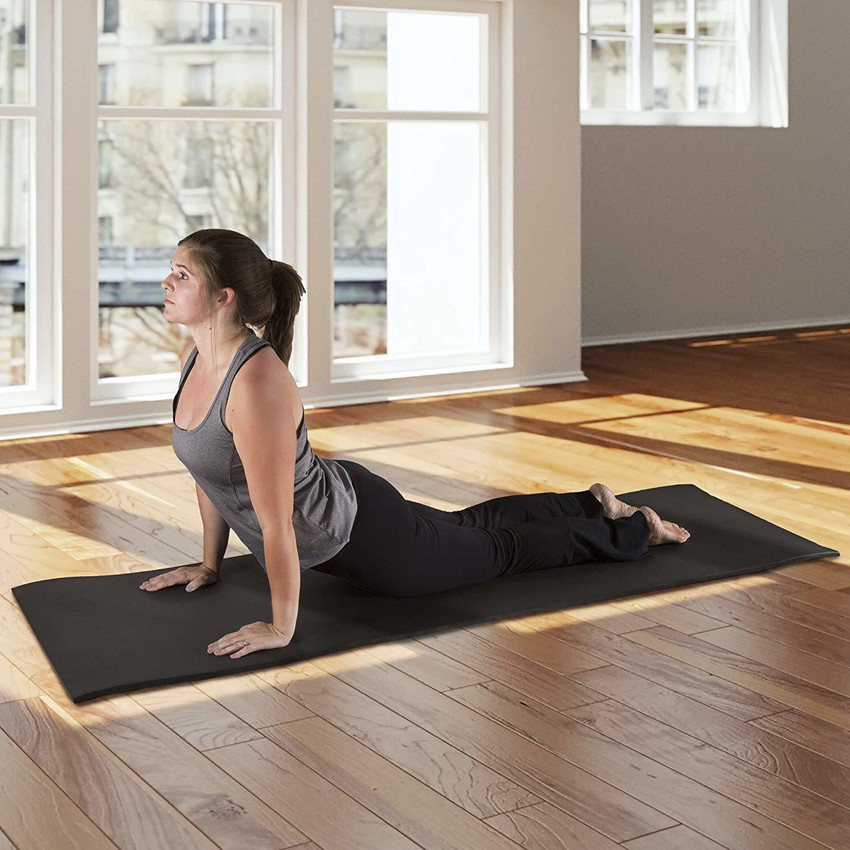 Matrica Extra Thick Foam Exercise Mat 72 x 24 x 0.50 Black 8 mm Yoga Mat Buy Matrica Extra Thick Foam Exercise Mat 72 x 24 x 0.50 Black