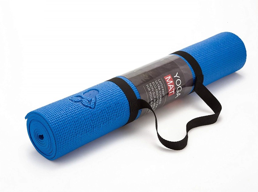Quit-X ™ Pilates & Yoga Mat With Strap Fitness, Thick High Density Deluxe  Blue 6 mm Yoga Mat - Buy Quit-X ™ Pilates & Yoga Mat With Strap Fitness