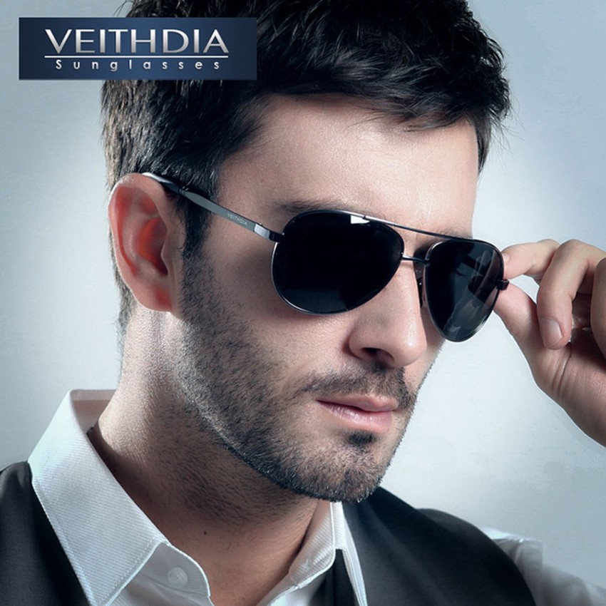 Buy veithdia Aviator Sunglasses Silver For Men Online @ Best Prices in India