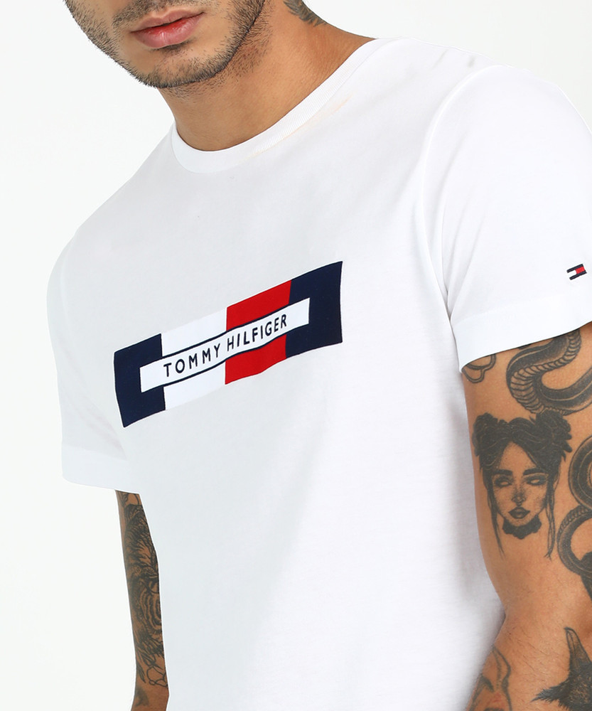 TOMMY HILFIGER Solid Men Round Neck White T Shirt Buy TOMMY