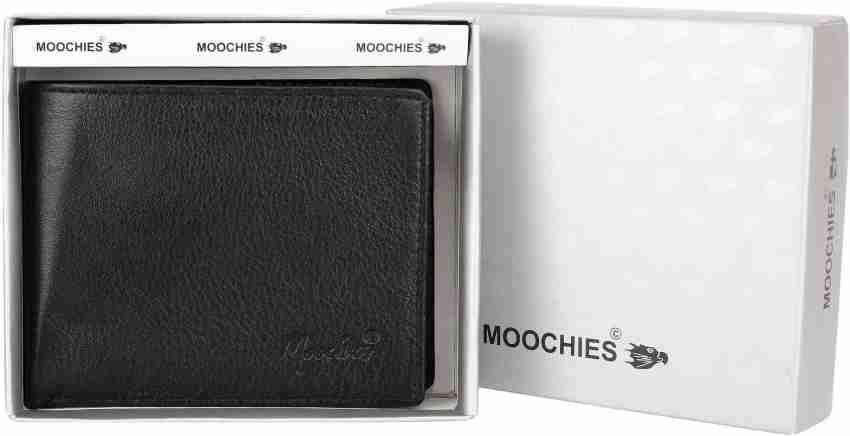 MOOCHIES Men Formal Black Genuine Leather Wallet Black Price in India Flipkart