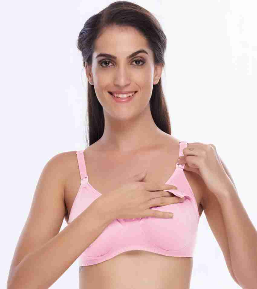 Buy DAISY DEE Women Girls Cotton Regular Straps Seamless Full Coverage  Non-Padded Non-Wired T-Shirt Bra - (Light Pink_Size-32B) - M'Perial at
