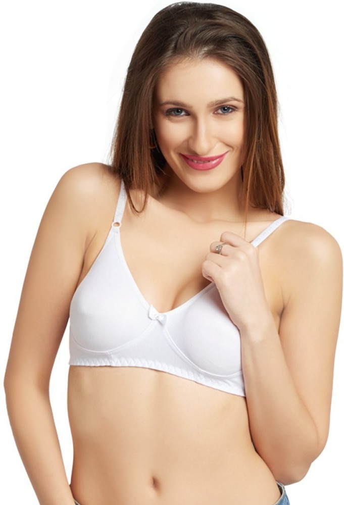 Buy DAISY DEE White Solid Cotton Bra Online at Best Prices in