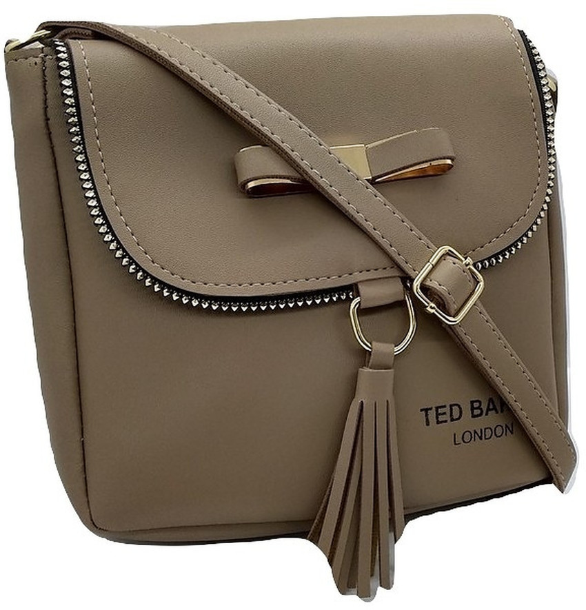 TED BAKER LONDON Beige Sling Bag beige sling bag for girls black Price in India Flipkart