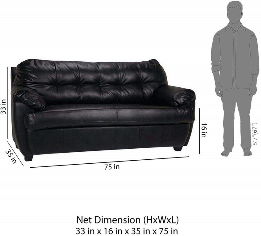 gnanitha Leatherette 3 1 1 Sofa Set Price in India Buy