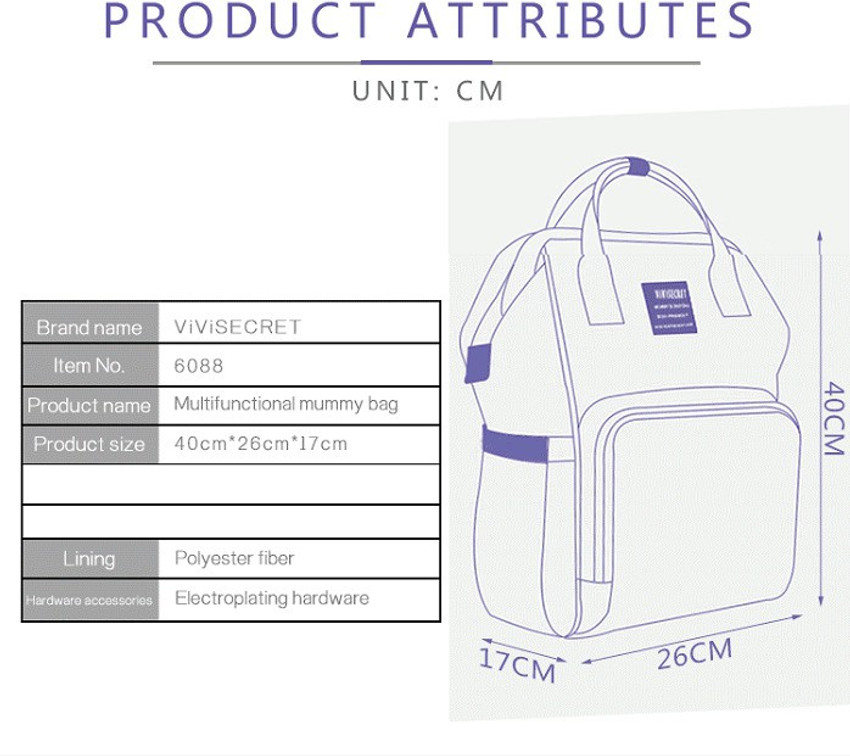Vivisecret diaper sale backpack
