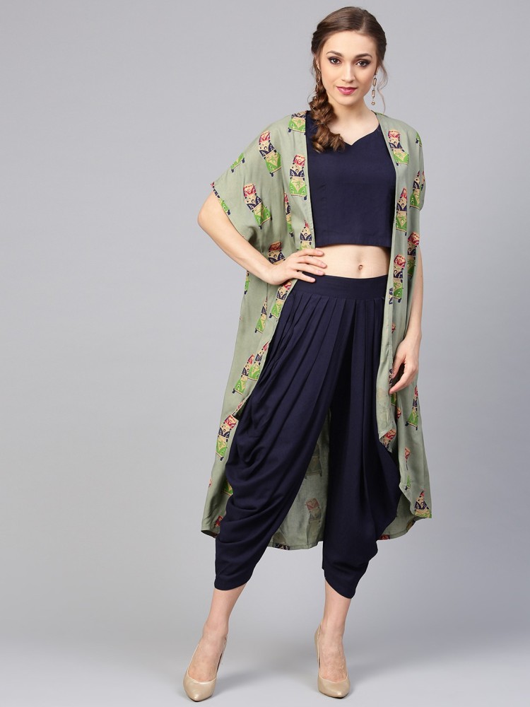 Royal Blue Jacket Style Dhoti Suit In Raw Silk, dhoti style salwar suit, dhoti  suits for women, latest dh… | Blue dress jacket, Stylish short dresses,  Happy dresses
