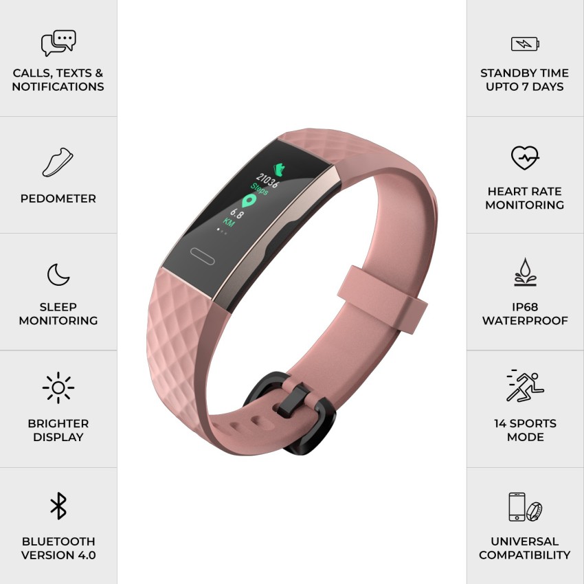 Noise ColorFit 2 Smart Fitness Band Strap - Dusk Pink : : Sports,  Fitness & Outdoors